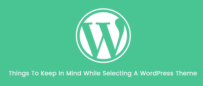 Selecting A WordPress Theme